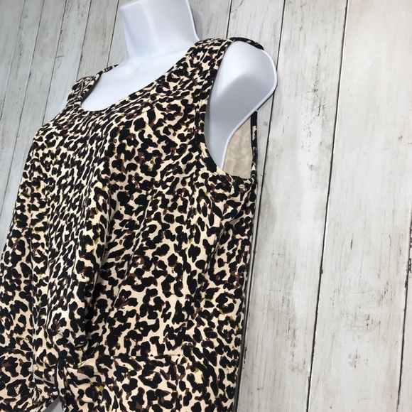 CAbi Knotty Leopard Print Sleeveless Top Medium - Picture 7 of 9